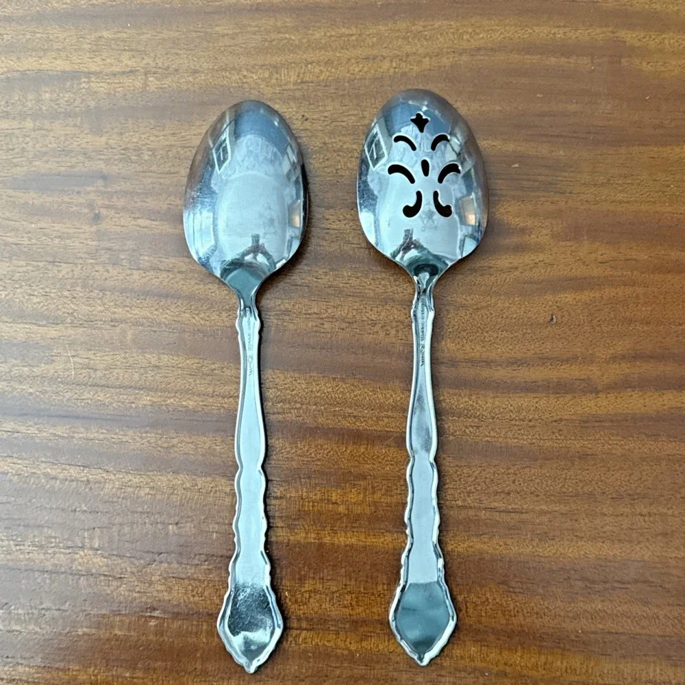 Oneida Community SATINIQUE Stainless Steel Serving Utensils – 2 Piece Set MCM‎